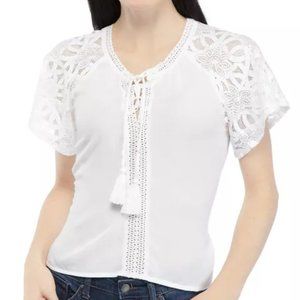American Rag Women's Puff Sleeve Top